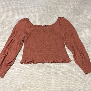 Madewell Bubble Sleeve Smocked Top